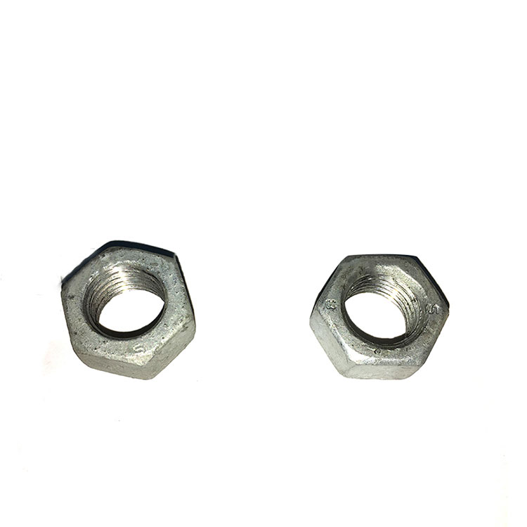 কার্বন স্টিল হট ডিপ গ্যালভানাইজড Gr.4 Gr.8 Hex Nut DIN934 GB6170