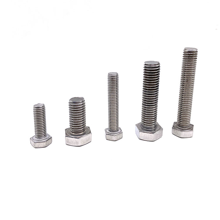 INOX A2 INOX A4 DIN933 M6 M8 স্টেইনলেস স্টীল হেক্স হেড বোল্ট